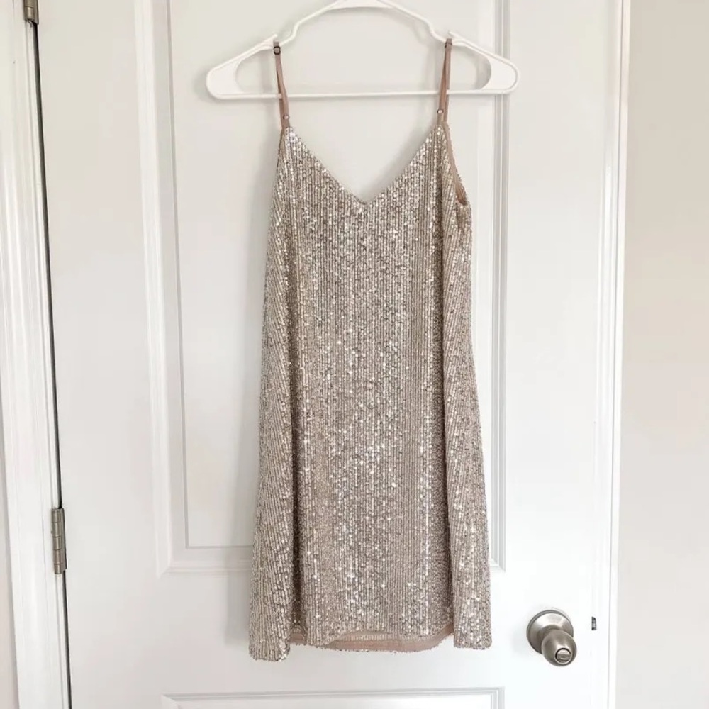 NWT Banana Republic Cami Sequin Mini Dress